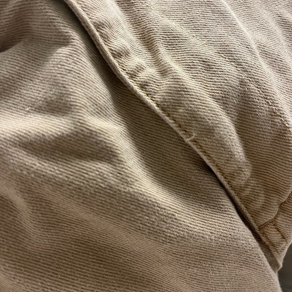 GAP sz 8 Khaki High Rise Crop Wide Leg Cotton - Picture 6 of 7